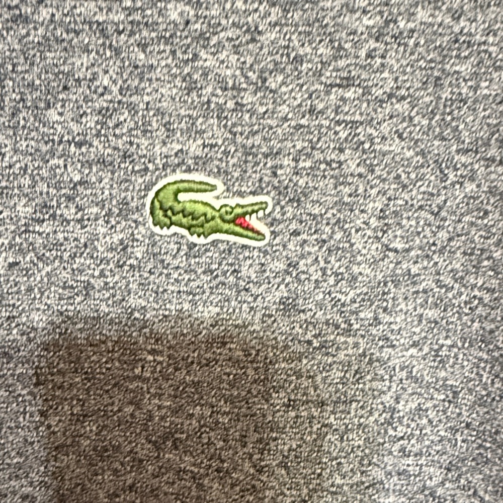 Lacoste Men’s Heathered Dark Blue Polo with Crocodile Logo - Picture 4 of 9